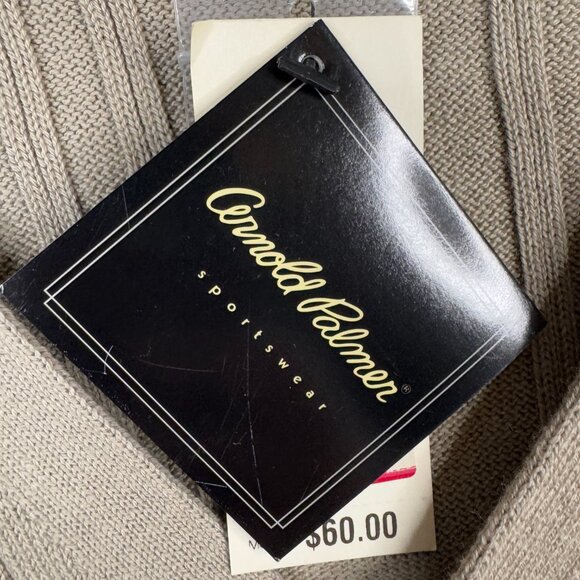 Arnold Palmer Sweater Mens Size XL Camel Brown Cardigan VTG Loose Fit Old Money - Picture 8 of 14